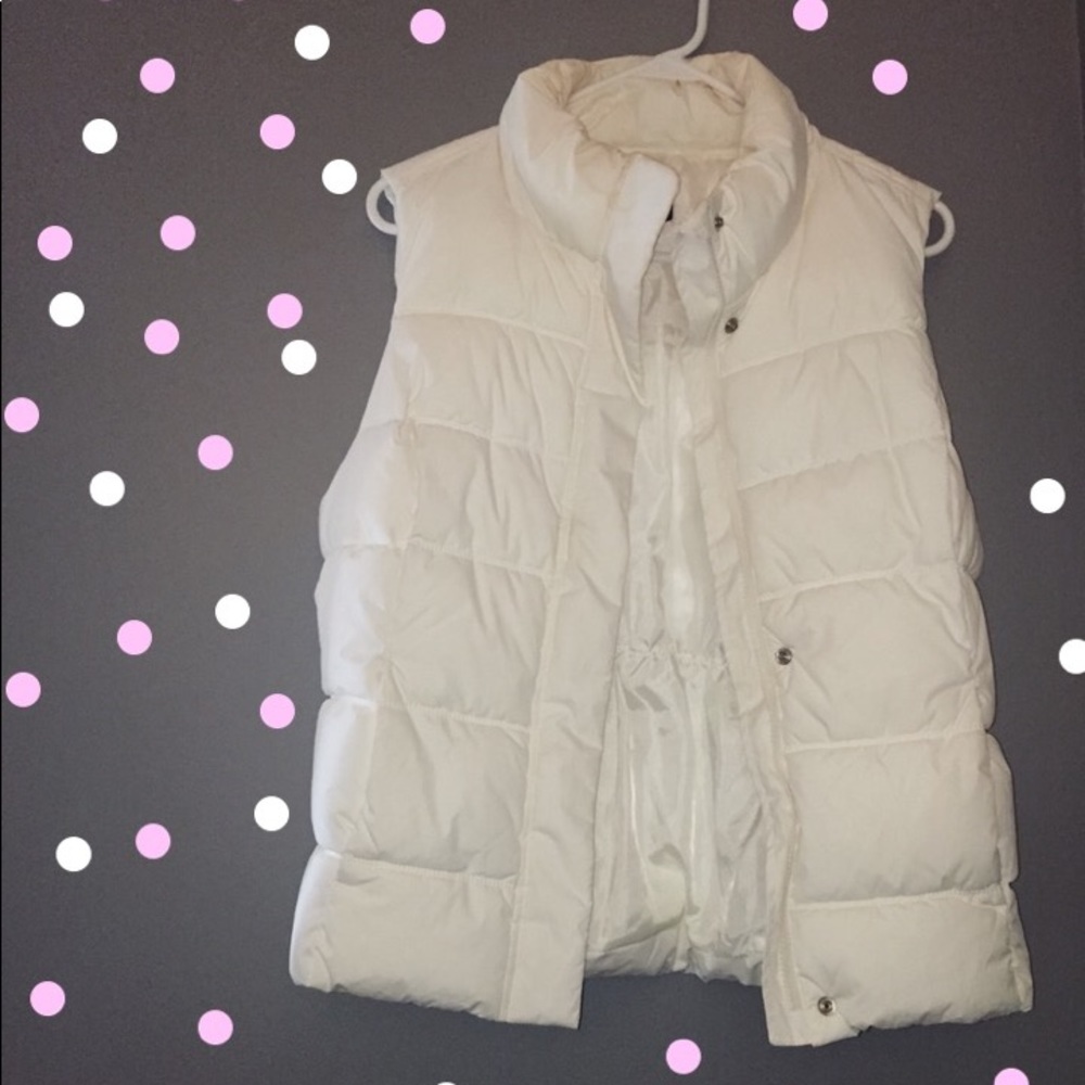 White Puff Vest!